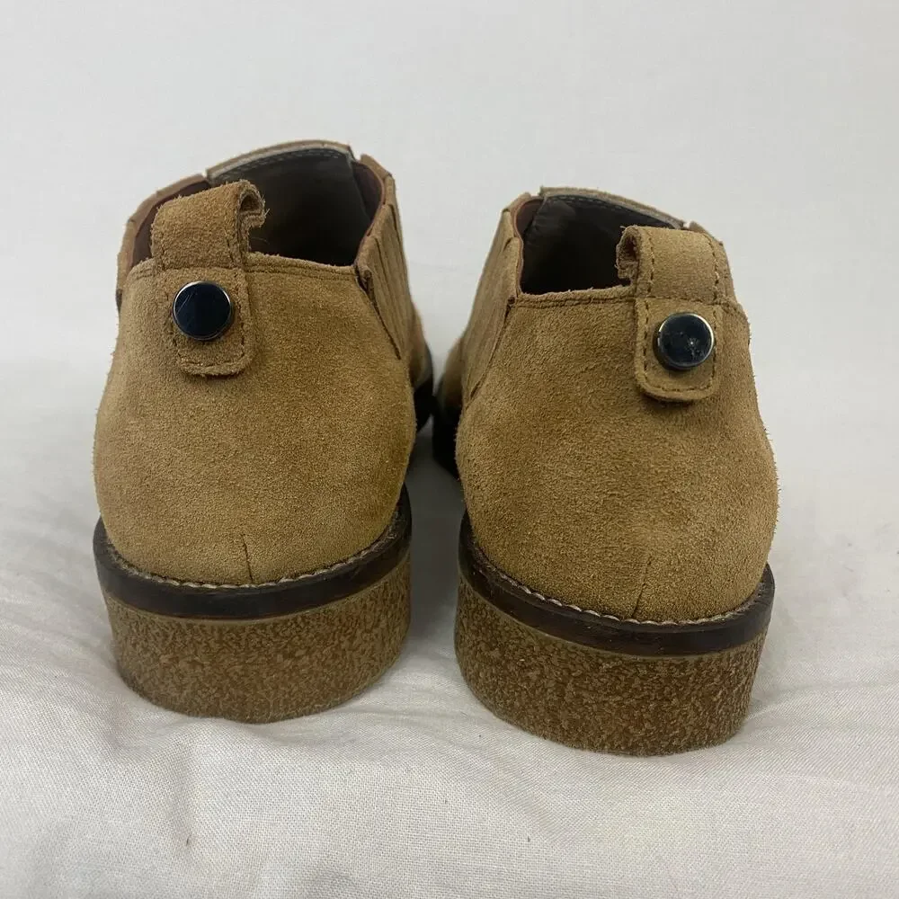 Italeau Ankle Boots Womens 8.5 EU‎ 39 Brown Suede Chelsea Bootie Italy Handmade